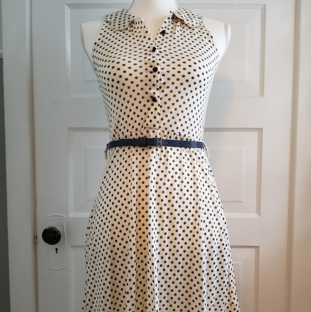 NWOT Retro Polka Dot Dress w/pockets
